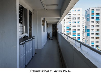 HDB common corridor in Singapore